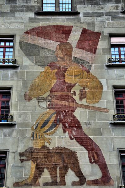 Duke Berchtold V and Bear Mural in Bern, Switzerland - Encircle Photos