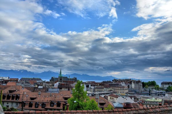 View of Lausanne from Notre Dame Cathedral in Switzerland - Encircle Photos