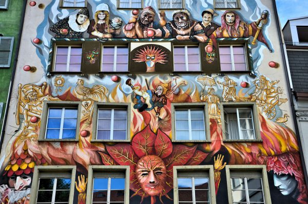 Carnival Mural by Robert Ottiger in Lucerne, Switzerland - Encircle Photos