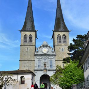Church of St. Leodegar Façade in Lucerne, Switzerland - Encircle Photos