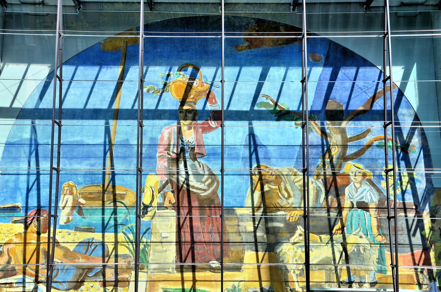 Train Station Mural by Maurice Barraud in Lucerne, Switzerland - Encircle Photos