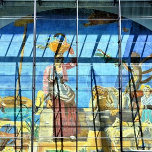 Train Station Mural by Maurice Barraud in Lucerne, Switzerland - Encircle Photos