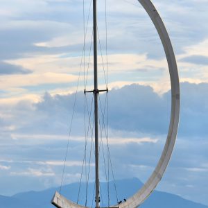 Eole Wind Vane Sculpture at Ouchy Harbor in Ouchy, Switzerland - Encircle Photos