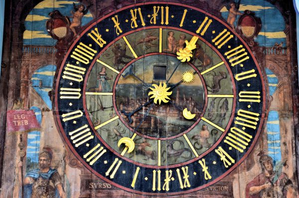Zeitglockenturm Astronomical Clock Close Up in Solothurn, Switzerland - Encircle Photos