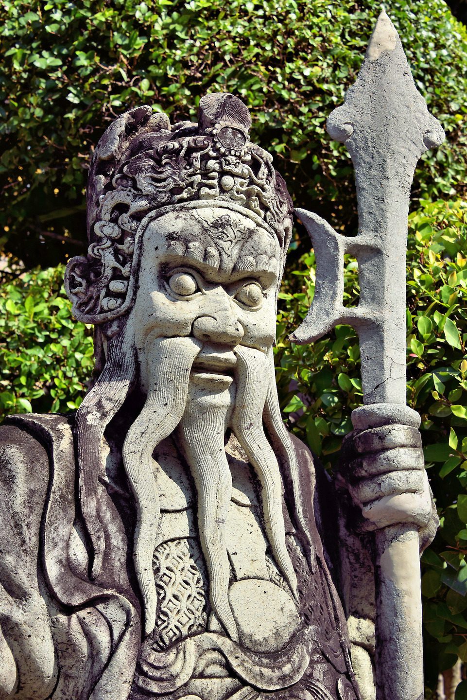 Chinese Warrior Statue at Grand Palace in Bangkok, Thailand Encircle Photos