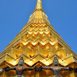 Gilded Chedi on Upper Terrace at Grand Palace in Bangkok, Thailand - Encircle Photos