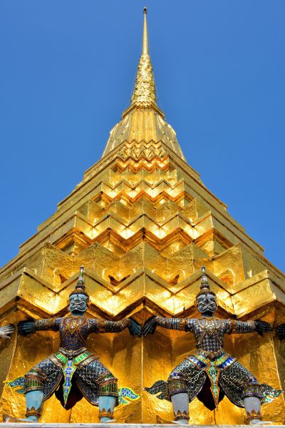 Gilded Chedi on Upper Terrace at Grand Palace in Bangkok, Thailand - Encircle Photos