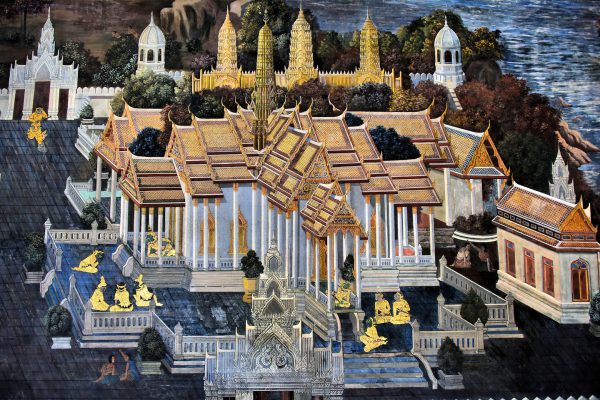 Glory of Rama Mural at Grand Palace in Bangkok, Thailand - Encircle Photos