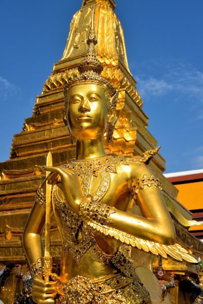 Half-man Half-bird Gold Statue at Grand Palace in Bangkok, Thailand - Encircle Photos