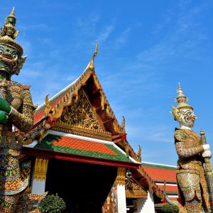 Two Yakshas Guarding Gate at Grand Palace in Bangkok, Thailand - Encircle Photos