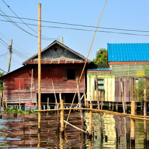 Homes along Canals in Bangkok, Thailand - Encircle Photos