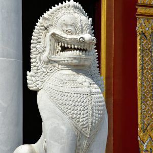 Singha Lion at Marble Temple in Bangkok, Thailand - Encircle Photos