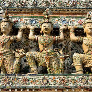 Porcelain Chinese Soldiers at Wat Arun in Bangkok, Thailand - Encircle Photos