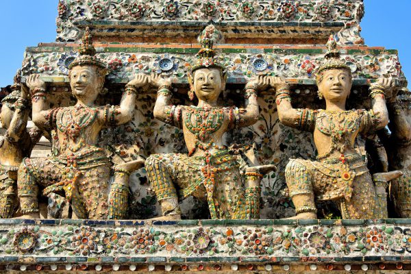 Porcelain Chinese Soldiers at Wat Arun in Bangkok, Thailand - Encircle Photos