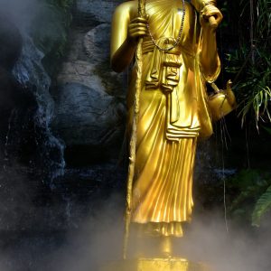 Gilded Buddha Standing at Wat Saket in Bangkok, Thailand - Encircle Photos