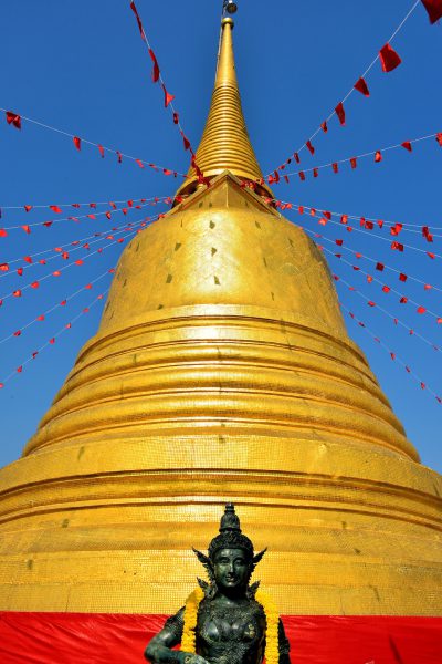 Golden Bell-shaped Chedi at Wat Saket in Bangkok, Thailand - Encircle Photos