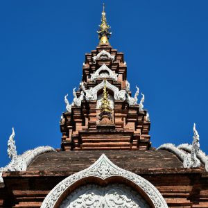 Front Gate Detail at Wat Chai Mongkol in Chiang Mai, Thailand - Encircle Photos