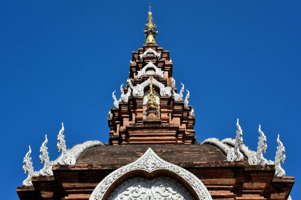 Front Gate Detail at Wat Chai Mongkol in Chiang Mai, Thailand - Encircle Photos