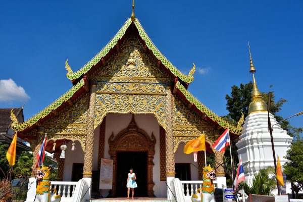 Viharn and Chedi at Wat Chai Phra Kiat in Chiang Mai, Thailand - Encircle Photos