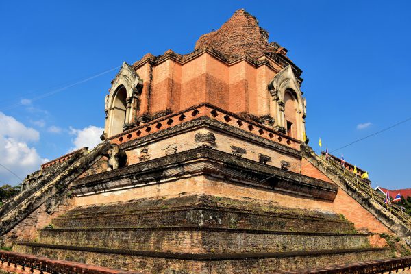 Brick Chedi Ruins at Wat Chedi Luang in Chiang Mai, Thailand - Encircle Photos