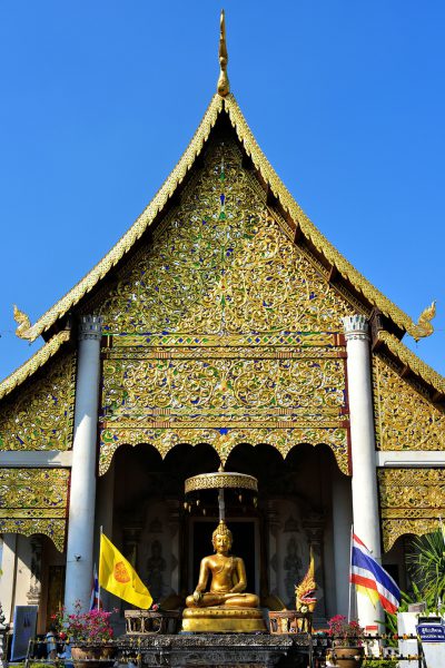 Main Viharn at Entry of Wat Chedi Luang in Chiang Mai, Thailand - Encircle Photos