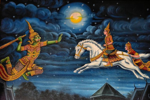 Ramakien Mural at Wat Chiang Man in Chiang Mai, Thailand - Encircle Photos