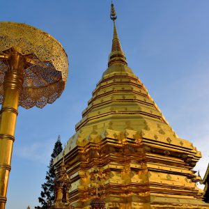 Golden Chedi at Wat Doi Suthep in Chiang Mai, Thailand - Encircle Photos