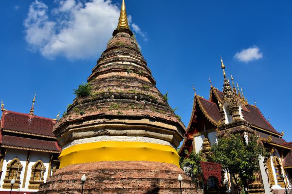 Ho Trai, Chedi and Ubosot at Wat Hua Kuang in Chiang Mai, Thailand - Encircle Photos