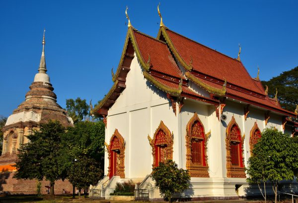Viharn and Phra Chedi at Wat Jed Yod in Chiang Mai, Thailand - Encircle Photos