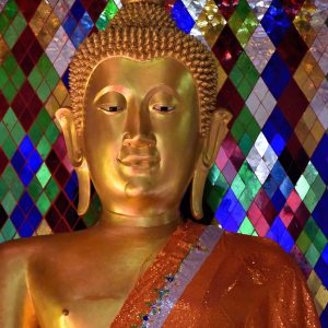 Close Up of Buddha Statue at Wat Chamthewi in Lamphun, Thailand - Encircle Photos