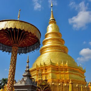 Phra Maha That Chedi at Wat Phra That Hariphunchai in Lamphun, Thailand - Encircle Photos