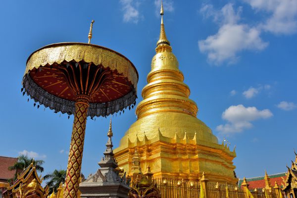 Phra Maha That Chedi at Wat Phra That Hariphunchai in Lamphun, Thailand - Encircle Photos