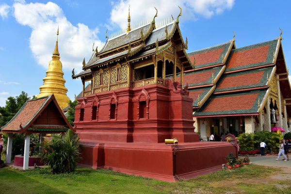 Temple Buildings at Wat Phra That Hariphunchai in Lamphun, Thailand - Encircle Photos