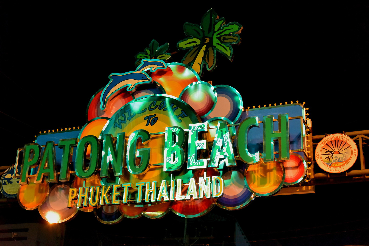 Bangla Road Welcome Sign At Patong Beach In Phuket Thailand Encircle 