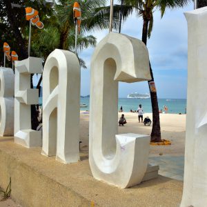 Entry Sign for Patong Beach in Phuket, Thailand - Encircle Photos