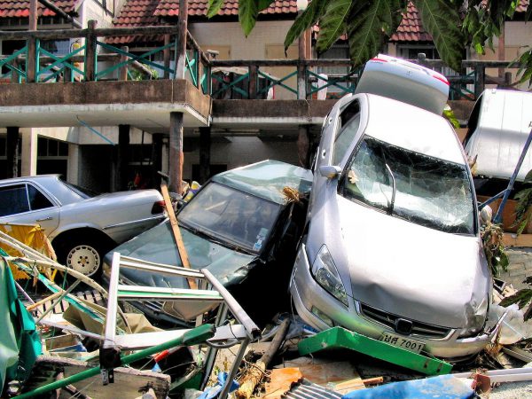 Pile of Crashed Cars After Tsunami on Patong Beach in Phuket, Thailand - Encircle Photos