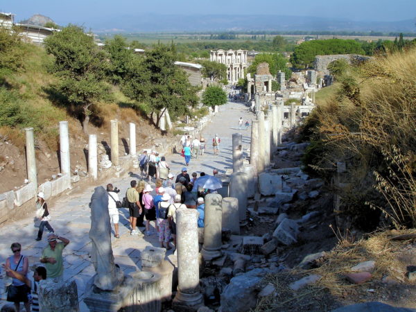 Marble Pedestals on Curetes Street in Ephesus, Turkey - Encircle Photos