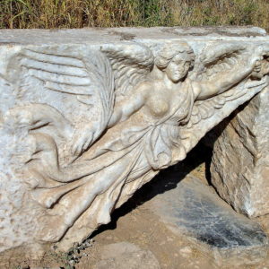 Nike Carving at Domitian Square in Ephesus, Turkey - Encircle Photos