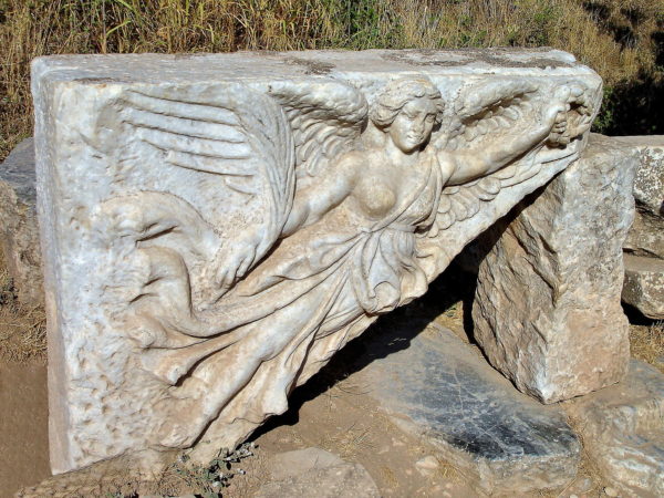 Nike Carving at Domitian Square in Ephesus, Turkey - Encircle Photos