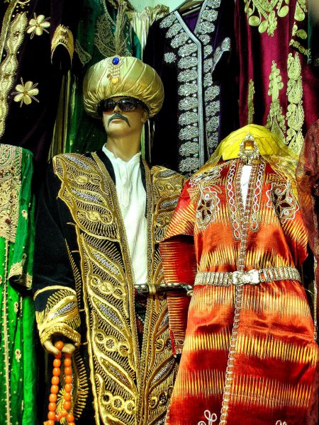 Colorful Ottoman Sultan Kaftans at Kapaliçarşi Grand Bazaar in Istanbul, Turkey - Encircle Photos