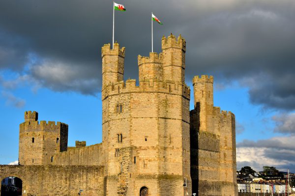 Western Towers of Caernarfon Castle in Caernarfon, Wales - Encircle Photos