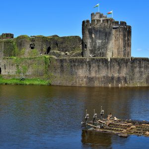 South Lake View of Caerphilly Castle in Caerphilly, Wales - Encircle Photos