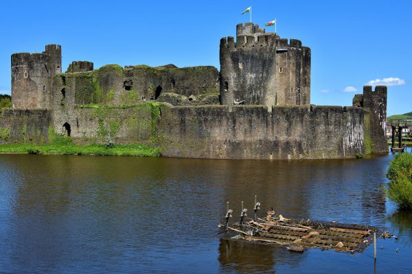South Lake View of Caerphilly Castle in Caerphilly, Wales - Encircle Photos