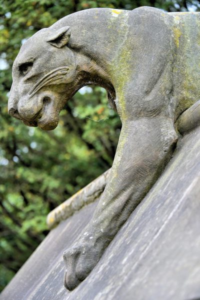 Leopard Sculpture on Animal Wall in Cardiff, Wales - Encircle Photos