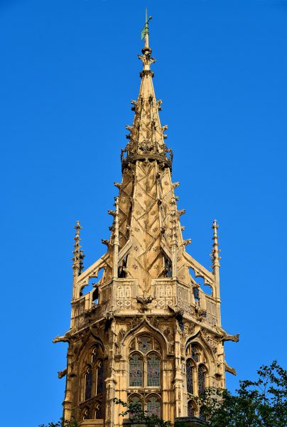 Spire atop Beauchamp Tower of Cardiff Castle in Cardiff, Wales - Encircle Photos