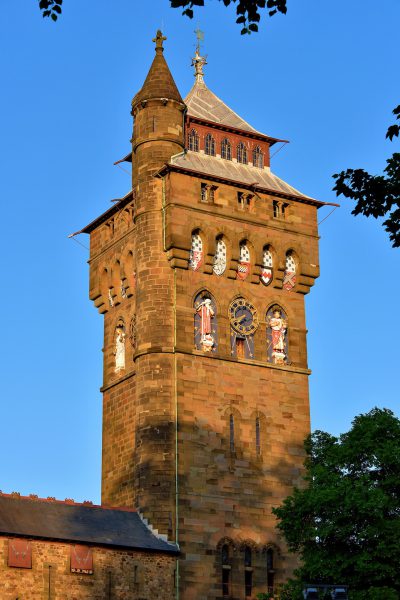 Clock Tower of Cardiff Castle in Cardiff, Wales - Encircle Photos
