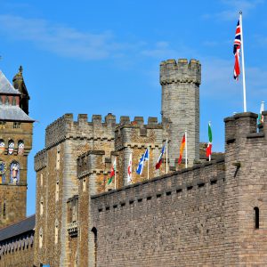 South Gate of Cardiff Castle in Cardiff, Wales - Encircle Photos