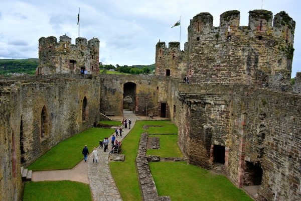 Outer Ward Facing West at Conwy Castle in Conwy, Wales - Encircle Photos