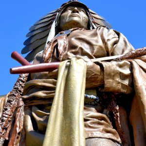 Chief Washakie of Shoshone Tribe Statue at State Capitol in Cheyenne, Wyoming - Encircle Photos