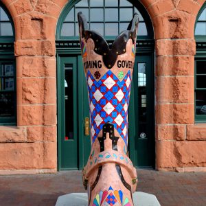 Painted Cowboy Boot in Front of Cheyenne Depot Museum in Cheyenne, Wyoming - Encircle Photos